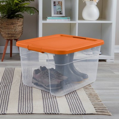 66qt Latching Storage Box Lid and Latch Clear - Brightroom™ : Target