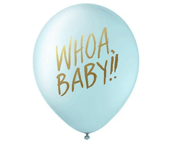 12ct Designer Baby Shower Balloons Blue