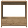 Clihome Minimalist Oak Side Table, 2-Shelf Corner Table for Modern Living Room and Bedside - 3 of 4