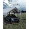 Metal Carport, Reinforced Frame and Steel Roof for All-Weather Use, Permanent Shelter for Bass Boats, Full-Sized Pickup Trucks, and Tractors - 4 of 4