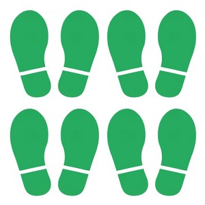 Unique Bargains Home Classroom Floor Stairs Decal PVC Footprint Sticker 4 Pairs - 1 of 4