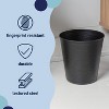 happimess Remi Modern Classic Textured Steel 2-Gallon Wastebasket - 3 of 4