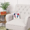 C&F Home 8"  x 8" Patriotic Stars & Rocket Fireworks Hooked Small/Petite Accent Throw Pillow - 2 of 4