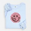 Simply Sage Market S.W.Smiley Smiley Face Strawberries Lightweight Garment Dyed Sweatshirt - 2 of 4