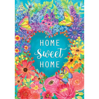 Briarwood Lane Geranium Wreath Summer House Flag – 28 X 40 Inches, Double-Sided, H01809