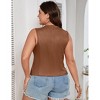 Whizmax Womens Plus Size Button Vintage Vests Jacket V-Neck Faux Suede Cardigan Outerwear with Pockets - 3 of 4