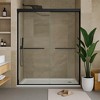 Frameless Shower Door, Sliding Glass Doors with 5/16" (8Mm) Clear Tempered Glass, Shower Door with Stainless Steel Handle for Walk In Shower - 2 of 4