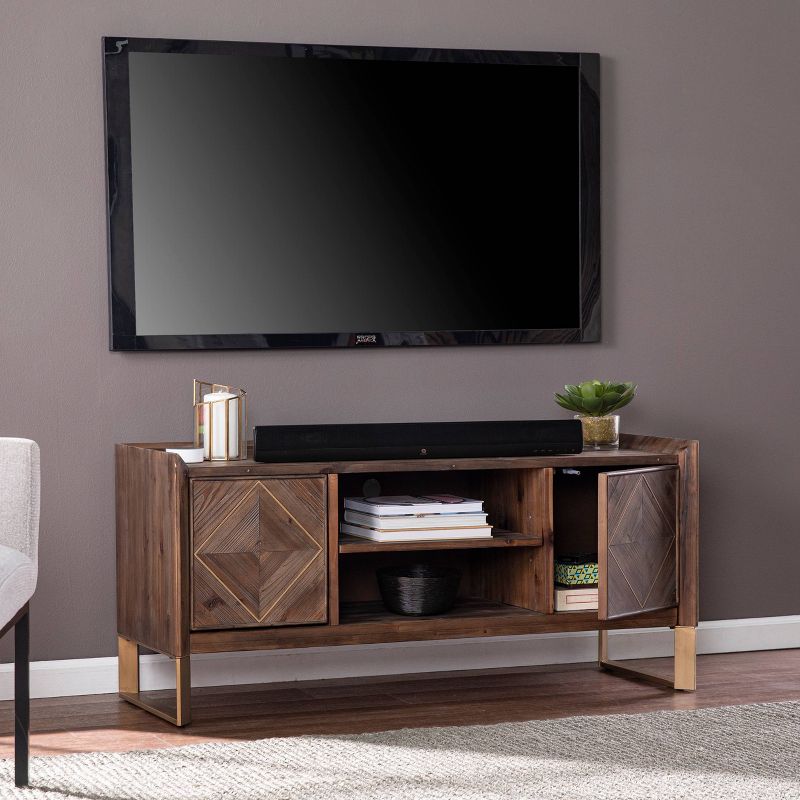 Glacerad Reclaimed Wood Media Console for TVs upto 50&#34; Brown - Aiden Lane, 4 of 13