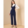 Allegra K Women's High Waist Casual Wide Leg Pants Overalls Jumpsuit - 3 of 4