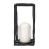 Modern Metal & Glass Pillar Candle Holder - Handcrafted Aluminum Frame with Clear Glass Hurricane - Ideal for Home, Office, Living Room, & Bedroom - 4 of 4
