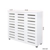 SKRAN Shoe Cabinet,5-Tier Shoe Storage Cabinet with Adjustable Shelves,Wooden Shoe Rack Organizer with Louvered WhiteDoors for Entryway,Hallway - 3 of 4