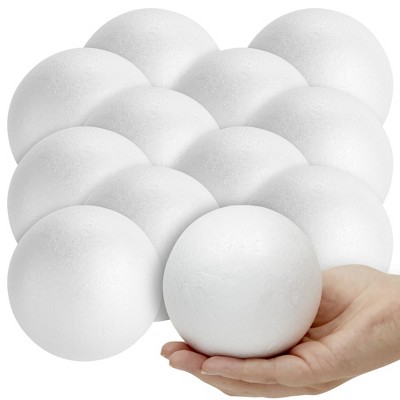 Juvale 4 Inch Foam Balls For Crafts - 12 Pack Round White Polystyrene  Spheres For Diy Projects, School Modeling : Target