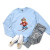 Skiing Bear Watercolor - Women's Graphic Sweatshirt - 2 of 4