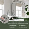 HBEZON Medicine Cabinet with Mirrors, Recessed/Wall Mounted Bathroom Cabinet, Adjustable Shelves, Soft-Close Hinge, Rectangular, Aluminum, Silver - 4 of 4
