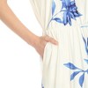 Women's Floral Strap Maxi Dress with Side Slit and Pockets - White Mark - 4 of 4