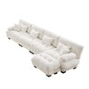 NicBex Couches for Living Room 3-Seater Sofa Cloud Couch Comfy Chenille Upholstered Modular Deep Seat Sofa with 5 Pillows and Ottoman - 3 of 4