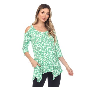Leopard Cold Shoulder Tunic - White Mark - 1 of 4