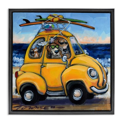 Stupell Industries Groovy Pet Beach Buggy, 18" x 18"