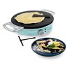 Nostalgia Crepe Art 12" Spinning Crepe Maker: Electric Skillet, Nonstick Ceramic, 900W, Countertop Cooking, Blue - 3 of 4