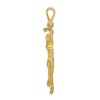 Black Bow Jewelry 14k Yellow Gold Large Female Golfer Pendant - 2 of 4