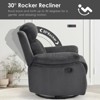 Kumasinova Small Rocker Recliner Chair for Adults,360° Swivel Recliner with Adjustable Backrest,Single Sofa for Living Room,Bedroom,Apartment - 4 of 4