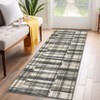 Modern Large Striped Geometric Machine Washable Area Rug Stain Resistant Throw Carpet Non Slip Low Pile Mat - 4 of 4