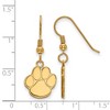 Black Bow Jewelry 14k Yellow Gold Plated Sterling Silver Auburn Tigers NCAA Dangle Earrings - 2 of 3