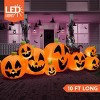 Joyfy 10 FT Long Halloween Inflatables Outdoor Decorations, 8 Pcs Inflatable Pumpkin with Black Cat for Halloween Party Yard Lawn Outdoor Decorations - 3 of 4