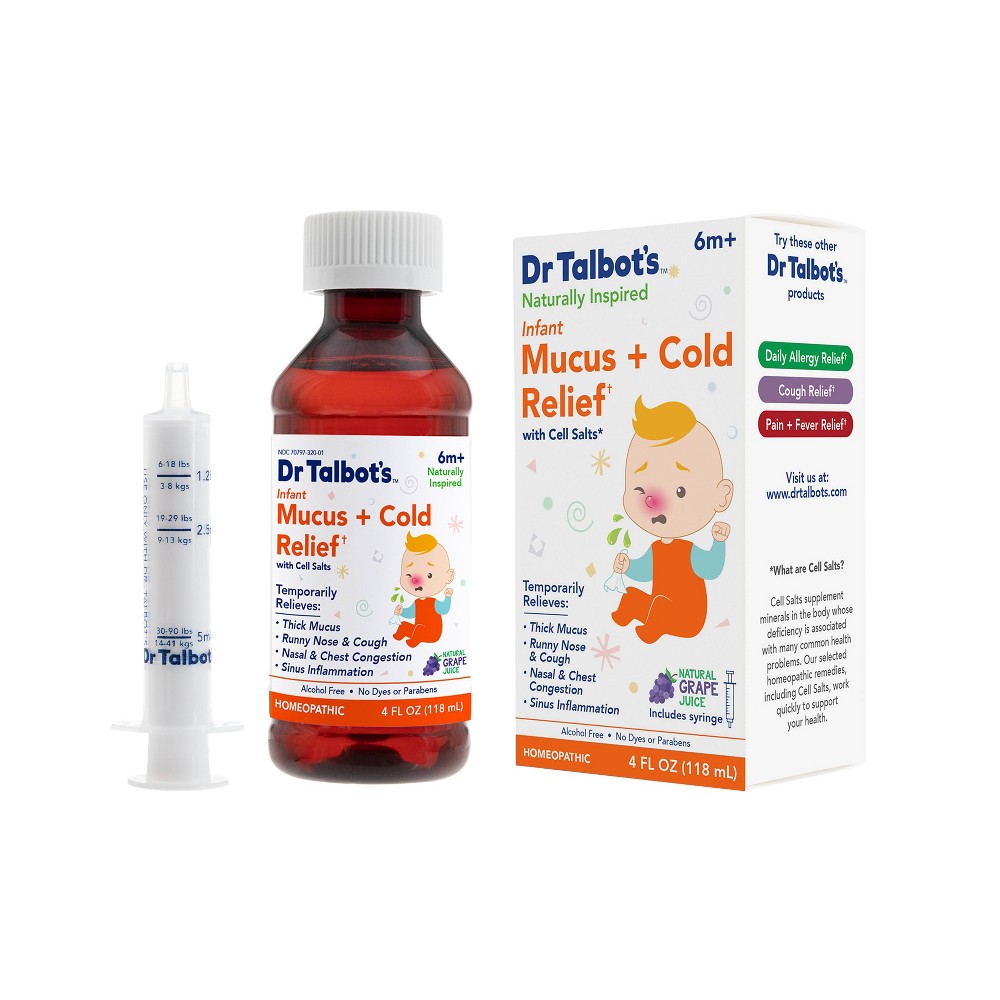Dr. Talbot's Infant Mucus & Cold Relief with Cell Salts - Grape- 4 fl oz