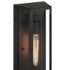 John Timberland Lydia 16" High Farmhouse Rustic Outdoor Wall Light Fixture Mount Porch House Exterior Weatherproof Matte Black Clear Glass Shade - 3 of 4
