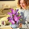 FreshCut Paper 12" Garden Lilacs 3D Pop Up Flower Bouquet Greeting Card and Envelope - 4 of 4