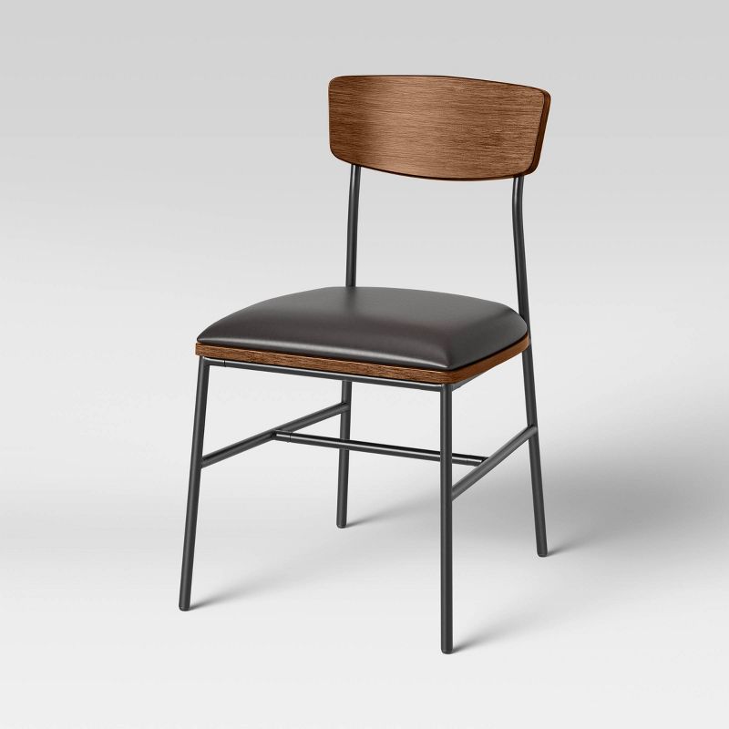 2pk Telstar Mid-Century Modern Mixed Material Dining Chair - Threshold™, 4 of 16
