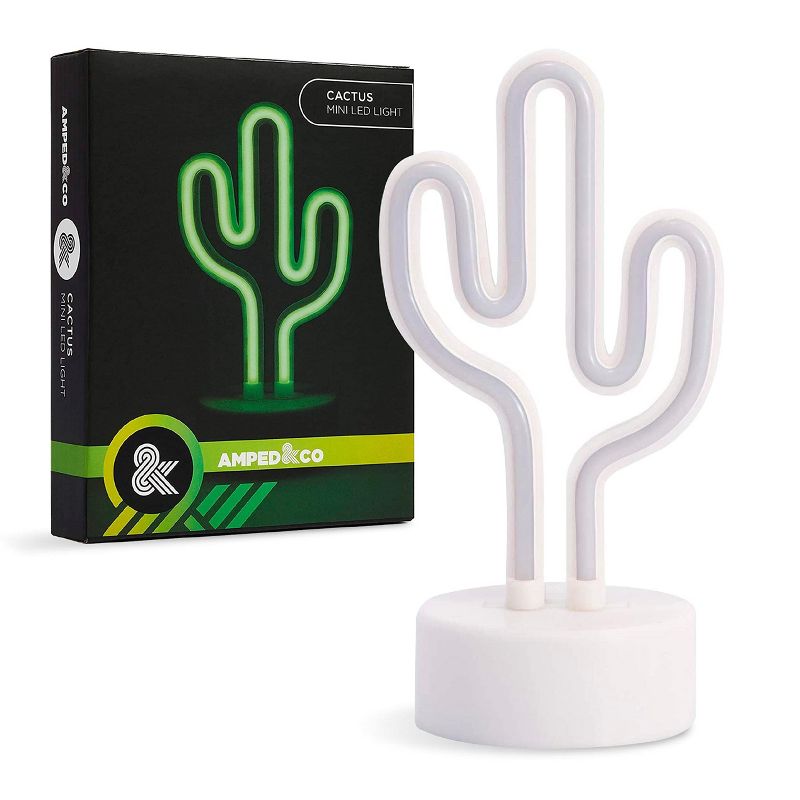 Amped & Co Cactus Desk Light, Green, 1 of 9