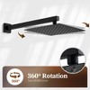 CASAINC 1-Spray Patterns with 10 Inches Wall Mount Dual Shower Heads with Sliding Rod in Spot Resist (Valve Included) - 4 of 4