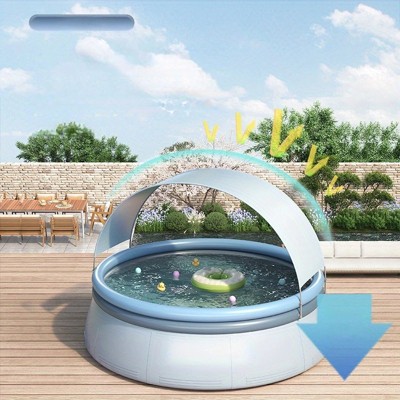 Vynxaria 141.73in/94.49ib/118.11in Outdoor Inflatable Pool Spacious Family Fun and Easy Setup