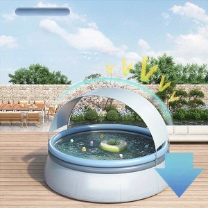Vynxaria 141.73in/94.49ib/118.11in Outdoor Inflatable Pool Spacious Family Fun and Easy Setup - 1 of 4