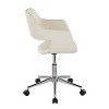 TiramisuBest Adjustable Cream Faux Leather Task Chair with 360 - degree Swivel, Cushioned Seat & Chrome Base - 2 of 4