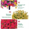 2Pcs Artificial Bushes with Ground Spike, Fabric Outdoor Flowers UV Resistant, Realistic Artificial Shrubs Ball for Outdoor Front Porch Garden - 4 of 4