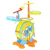 JuzToys 2-in-1 Electronic Drum Set for Kids – Keyboard Piano with Stool and Microphone, Educational Musical Instruments for Kids – Blue/Yellow - 2 of 4