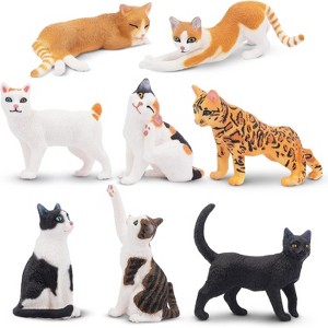 12-Piece Safari Animal Figurines Set, Realistic Plastic Zoo Toys with Lions and Tigers for Cake Decor and Kids' Gifts - 1 of 4