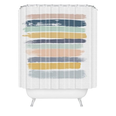 Orara Studio Modern Christmas Shower Curtain Blue/brown - Deny Designs :  Target