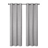 Set of 2 Leeds Floral Leaves Embossed Light Filtering Grommet Top Window Curtain Panels - Kate Aurora - 3 of 4