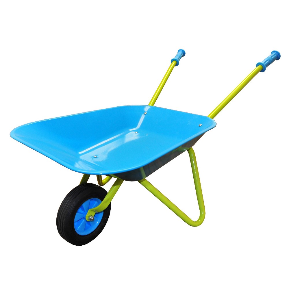 JustForKids Wheel Barrel Metal Blue