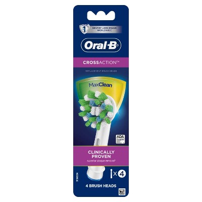 Oral-B Cross Action Electric Toothbrush Replacement Brush Heads - 4ct