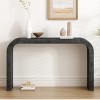 Farmhouse Console Table with Cedar Veneer,Wood Entryway Table for Living Room or Hallway,Rustic Sofa Table with Curved Design-Coolbibila - 2 of 4