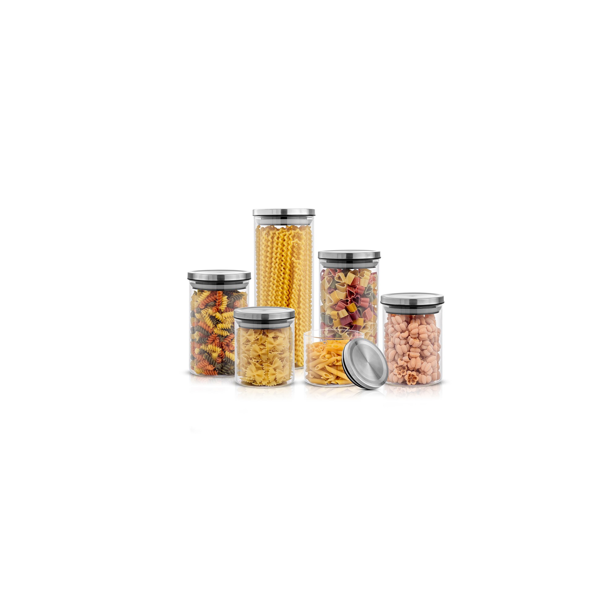 JoyJolt Glass Food Storage Jars Containers