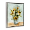 Stupell Industries Sunflower Blossom Watercolor Detail Black Framed Floater Canvas Wall Art - 3 of 4