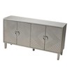 ORRD Champagne 4-Door Storage Cabinet with Pine Legs, Modern MDF Cabinet for Living Room, Bedroom & Kitchen Storage - 4 of 4