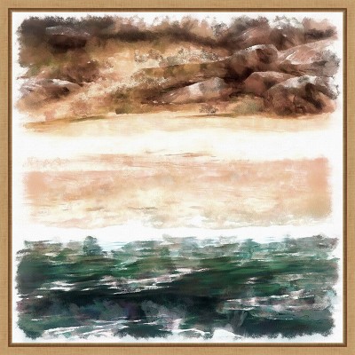 Amanti Art Beachside I by Alonzo Saunders Canvas Wall Art Print Framed 22 x 22-in.