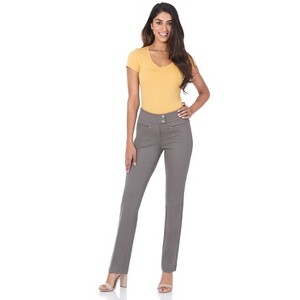 Rekucci Women's Secret Figure Straight Pant with Tummy Control - 1 of 4